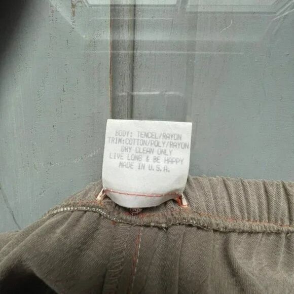 Vintage Neil & David Lagenlook Cropped Pants Tencel Elastic Waist L - Picture 6 of 8